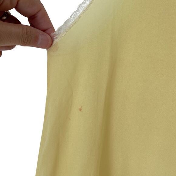 Bonwit Teller Lelis Vintage Rare Yellow Lace Long Nightgown size medium lingerie - Picture 5 of 11
